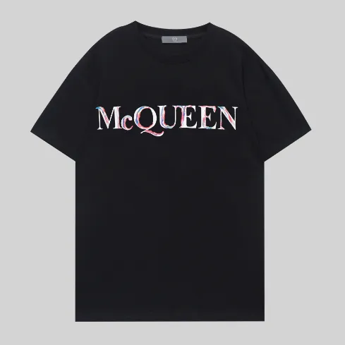 Alexander McQueen Logo T-Shirt Floral Print Logo