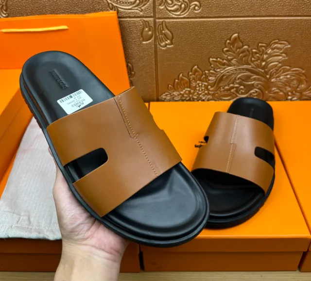 Hermès Oran Slide Cognac Leather