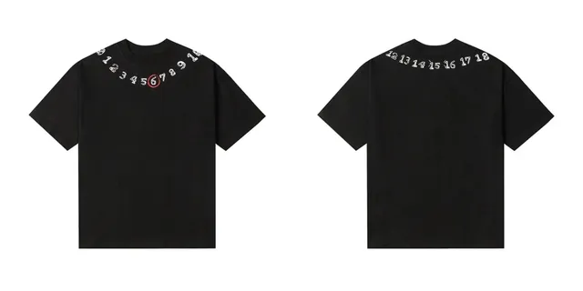 Maison Margiela Numbered T-Shirt Embroidered Numbers