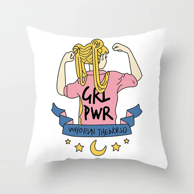 Decorative Pillow GRL PWR Sailor Moon Print