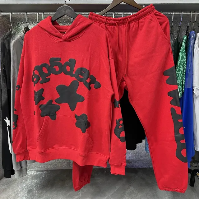 Sp5der Hoodie and Joggers Set Star Print