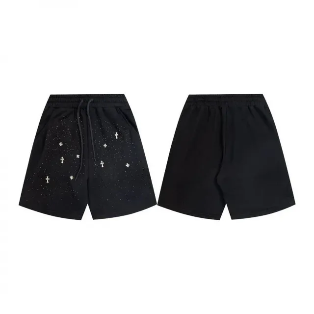 Chrome Hearts Cross-Embellished Shorts Stardust Cross Print