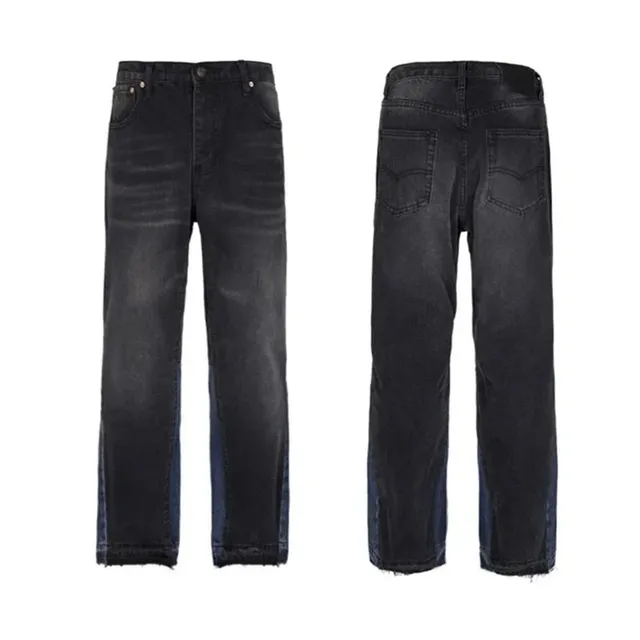 Levi's 501 Original Fit Black with Navy Side Panels