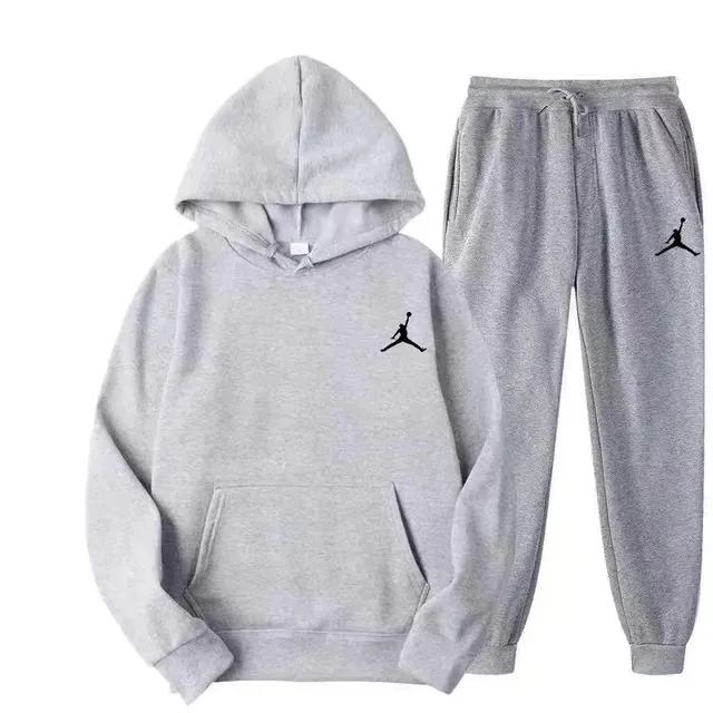 Jordan Hoodie and Joggers Set Heather Grey