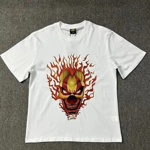 Graphic T-Shirt Flaming Skull Print
