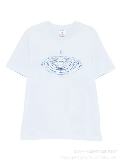 Casablanca Graphic T-Shirt Water Drop Print