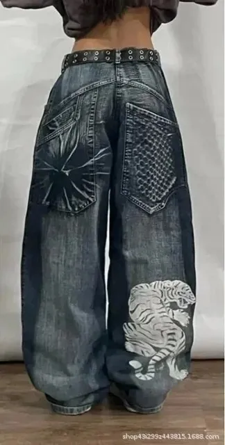 Denim Tears Tiger Print Baggy Jeans
