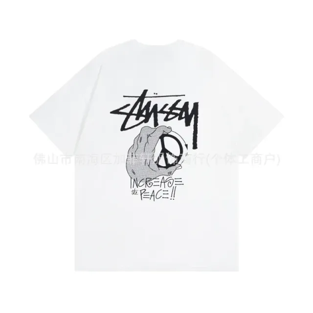 Stüssy Graphic Tee Peace Sign Print