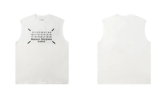 Maison Margiela Sleeveless Tee Number Print