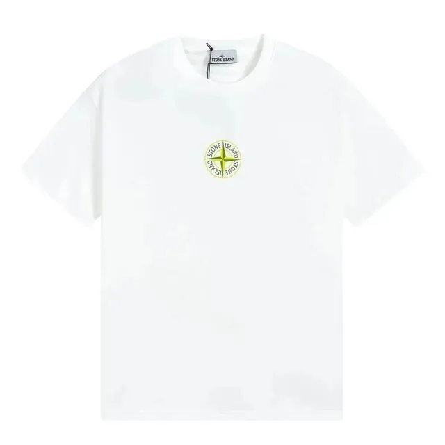 Stone Island Compass Logo T-Shirt Lime Green Compass