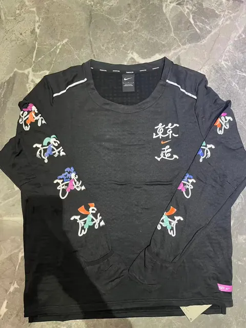 Long-Sleeve Running Top Off-White x Nike 'Run' Graphic