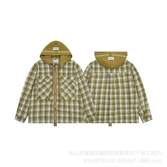 HS18连帽拉链灰绿