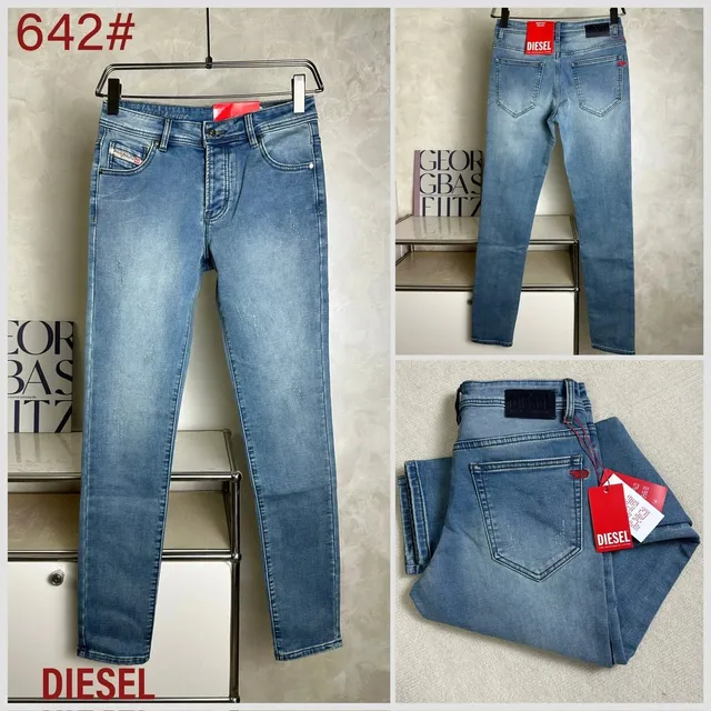 Diesel Skinny Fit Jeans Light Wash Distressed