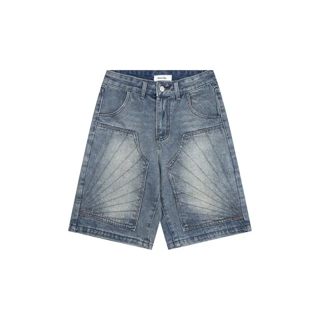 Levi's Denim Shorts Distressed Panel Design