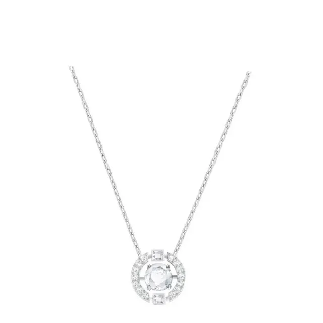 Smart white gold and white diamond necklace