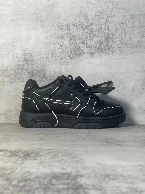 Off-White Diagonal Black with White Stitching