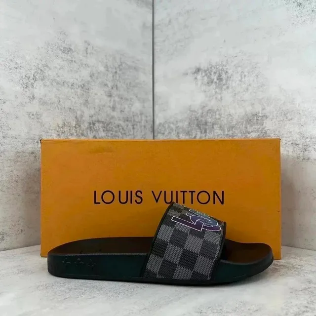 Louis Vuitton Slide Sandal Damier Graphite