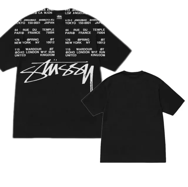 Stüssy Graphic Tee Worldwide Addresses