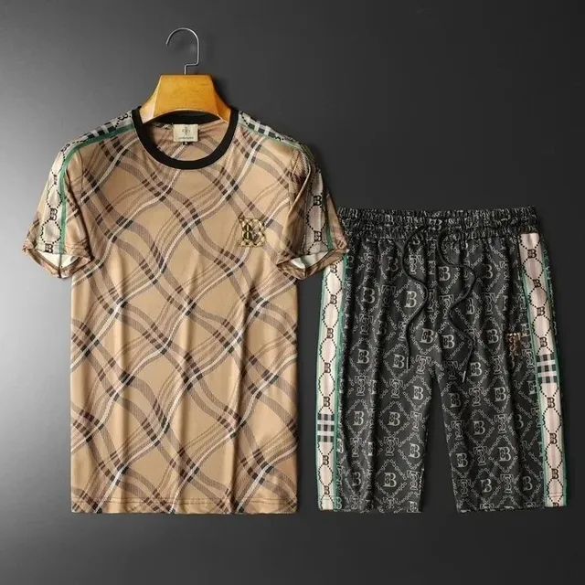 Burberry Check Print Set Monogram Trim