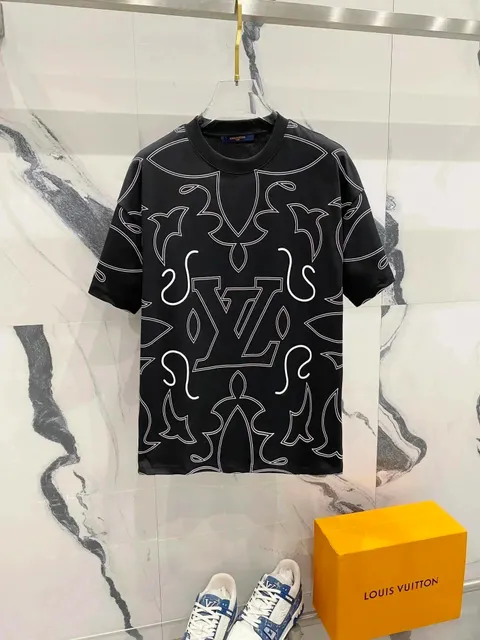 Louis Vuitton LV Monogram Outline Tee All-Over Outline Print