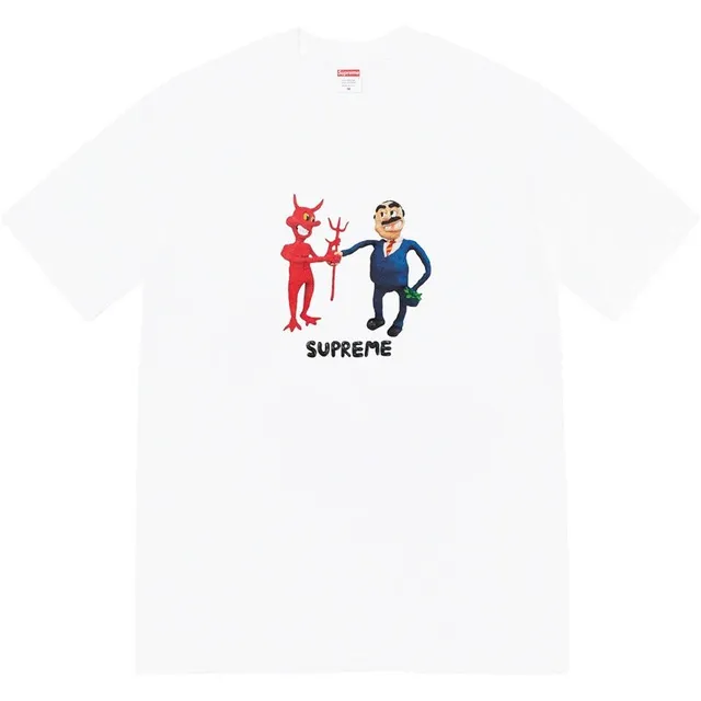Supreme T-Shirt Devil and Businessman Graphic