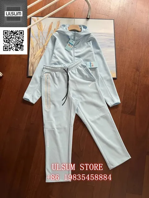 Nike Tech Fleece Hoodie and Joggers Light Blue