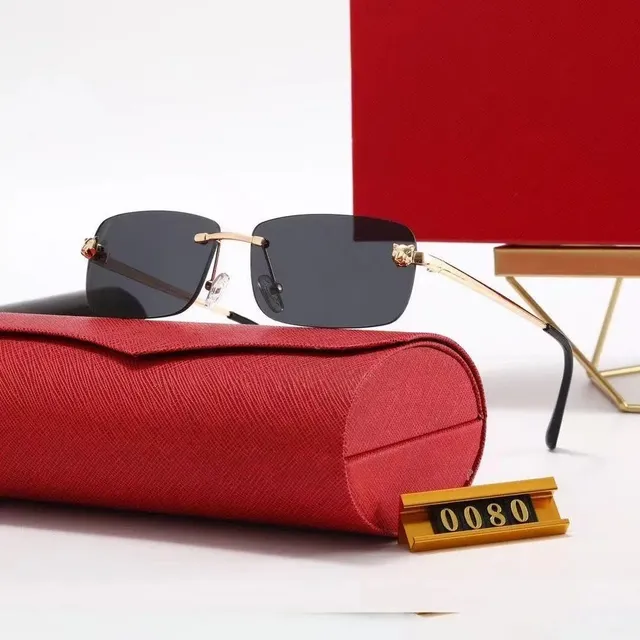 Cartier Sunglasses Gold Frame with Panther Temples