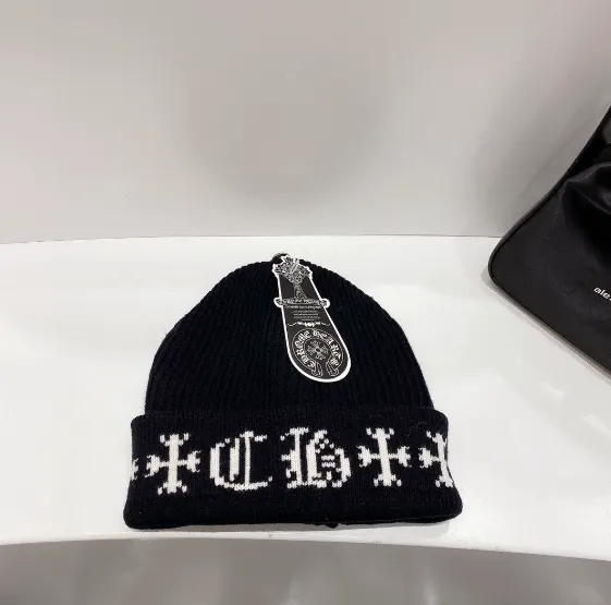 Chrome Hearts Knit Beanie Cross Motif Cuff