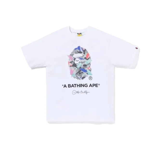 BAPE A Bathing Ape T-Shirt Multi-Color Camo Ape Head