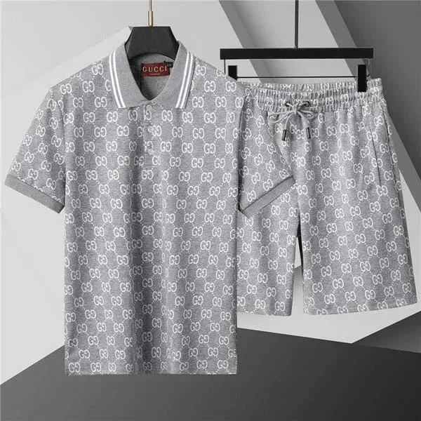 Gucci GG Print Polo and Shorts Set Monogram All-Over