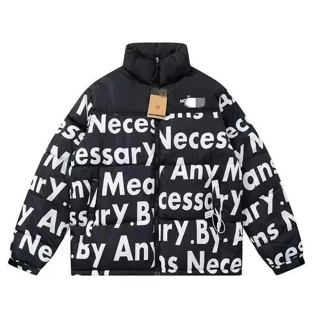 The North Face Puffer Jacket Any Means Necessary Print