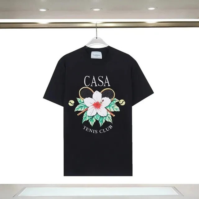 Casablanca Tennis Club Tee Hibiscus Print