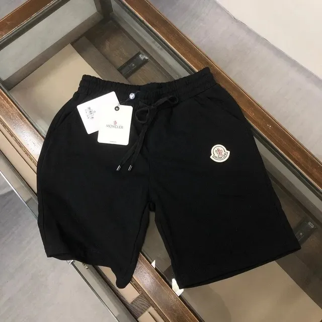 Moncler Logo Patch Shorts Black