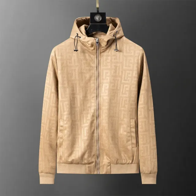 Versace Hooded Zip-Up Jacket GG Monogram