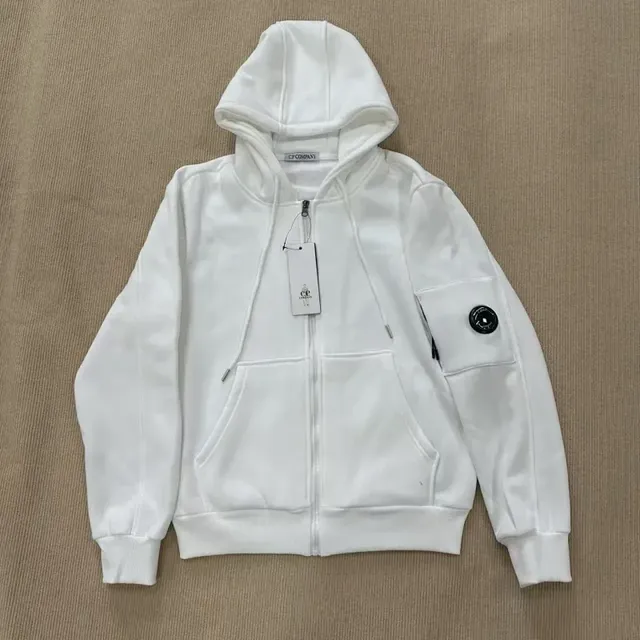 C.P. Company Goggle Hoodie White