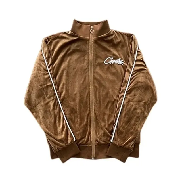 Velvet Track Jacket Corteiz Script Logo