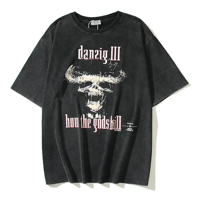 Corteiz Skull Print Graphic Tee