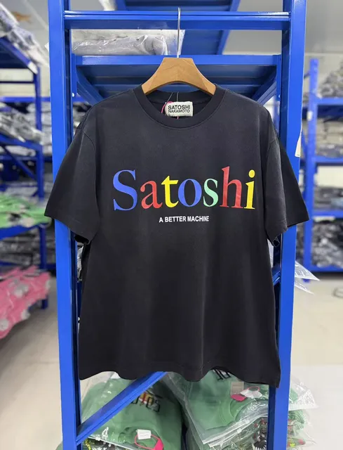 Yohji Yamamoto × Satoshi Nakamoto Graphic Tee Satoshi Rainbow Logo