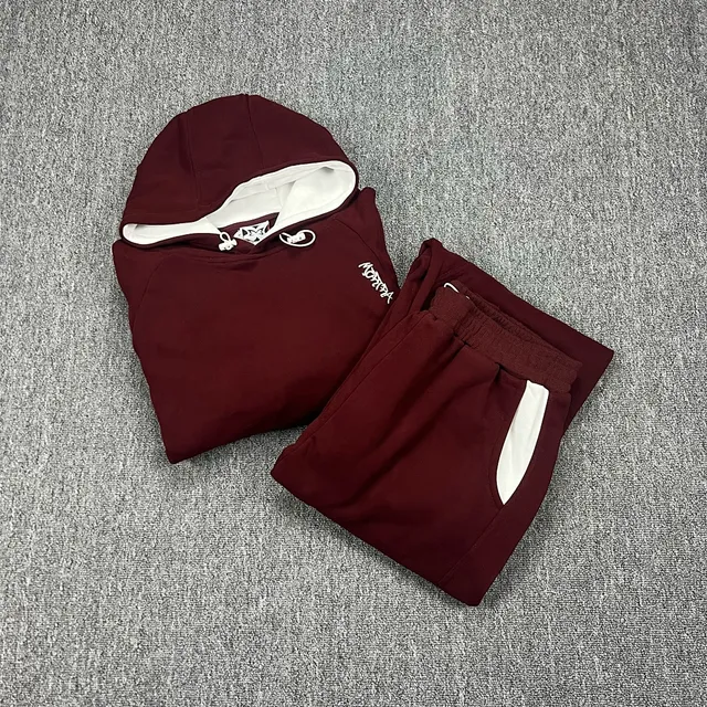 Hoodie and Joggers Set Contrast Panel