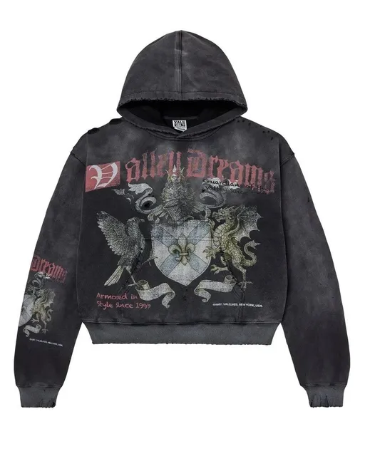 Valley Dreams Cropped Hoodie Armored in Style Since 1997