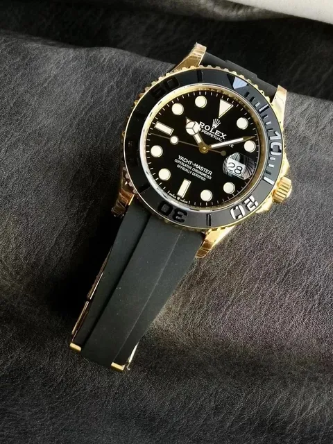 Rolex Yacht-Master Black Dial with Gold Case