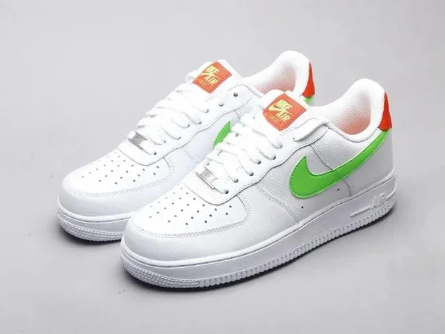 Nike Air Force 1 Low White/Lime Green/Orange