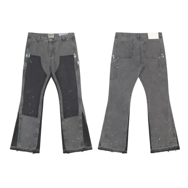 Gallery Dept. Flared Jeans Paint-Splatter Patchwork