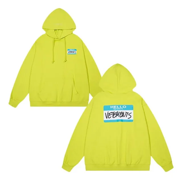 Hoodie Hello Vetements Patch