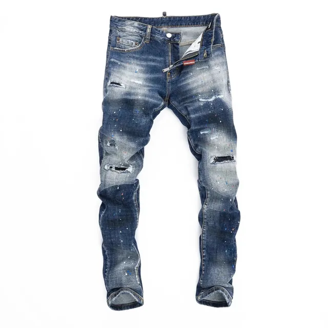Dsquared2 Distressed Paint-Splatter Jeans Paint Splatter