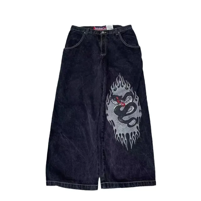 JNCO Wide-Leg Jeans Snake Flame Print