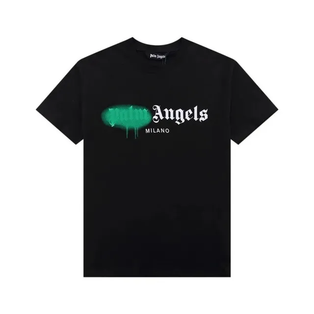 Palm Angels Graphic T-Shirt Green Spray Logo