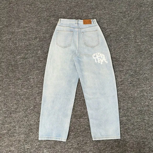 Mertra Jeans Light Wash with Logo Print