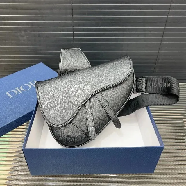 Dior Saddle Bag Grained Leather