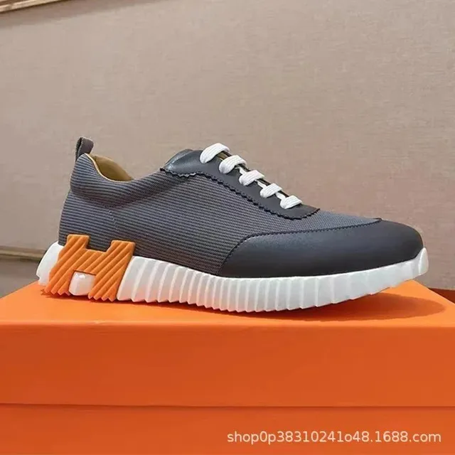 Hermès H-Logo Sneaker Grey Orange White